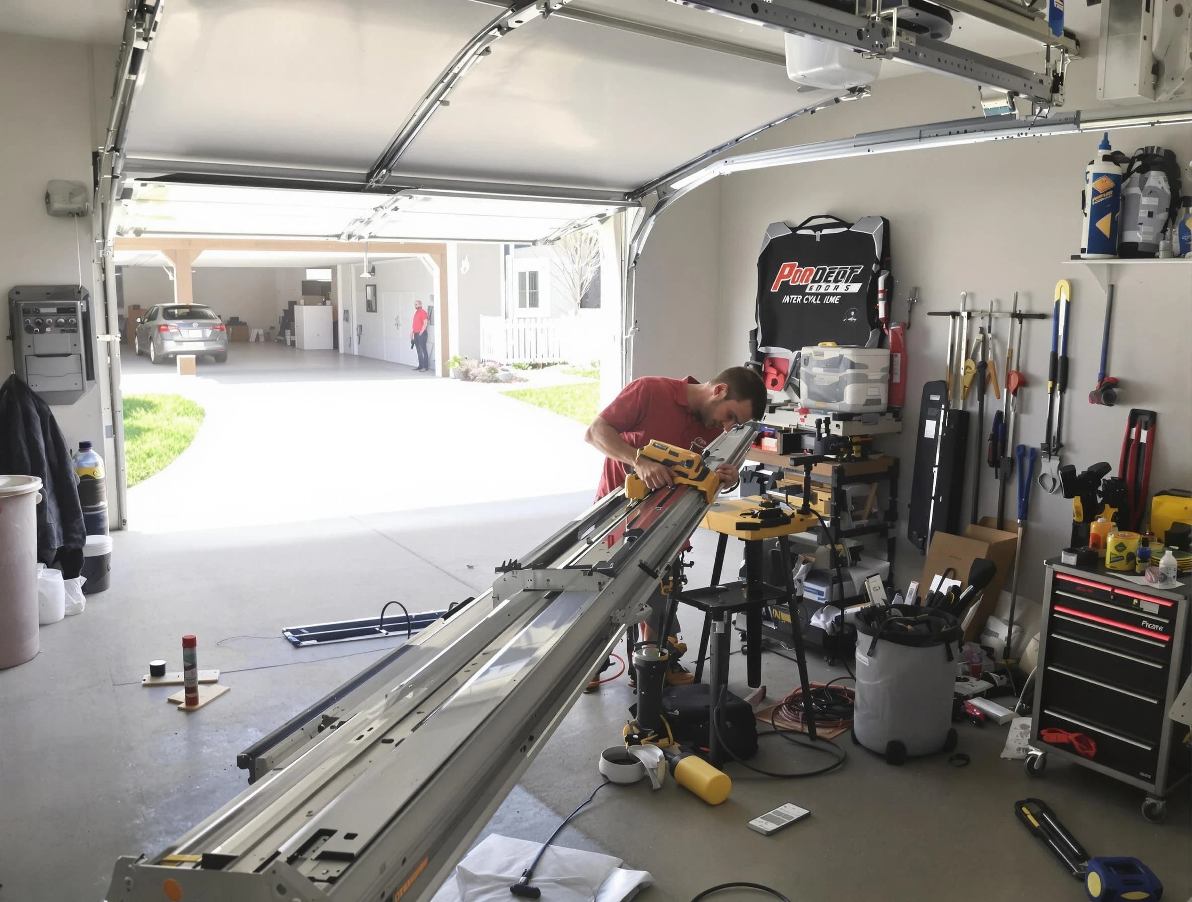 Mount Juliet Garage Door Repair expert performing track repair in Mount Juliet