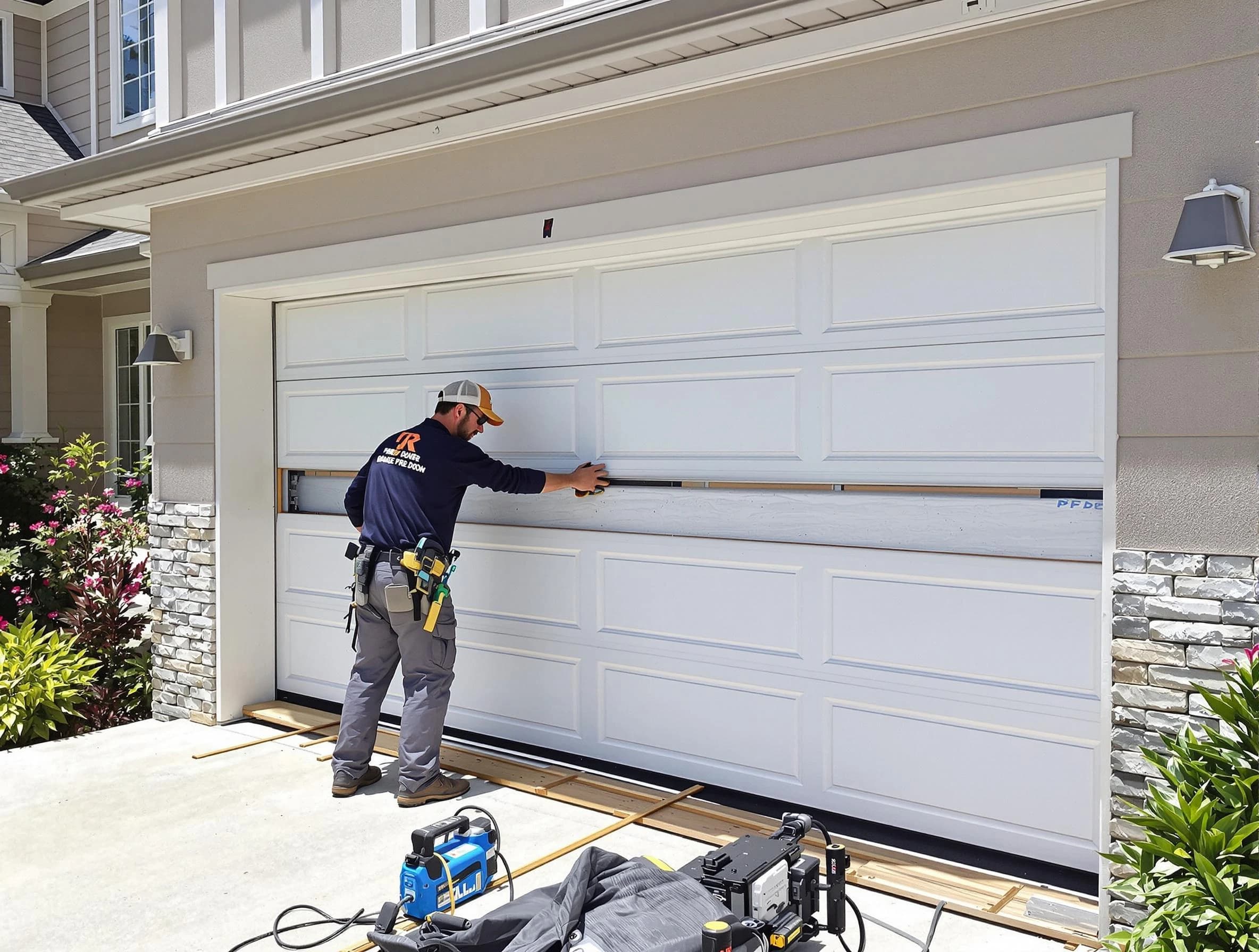 Mount Juliet Garage Door Repair team performing complete garage door replacement at Mount Juliet residence