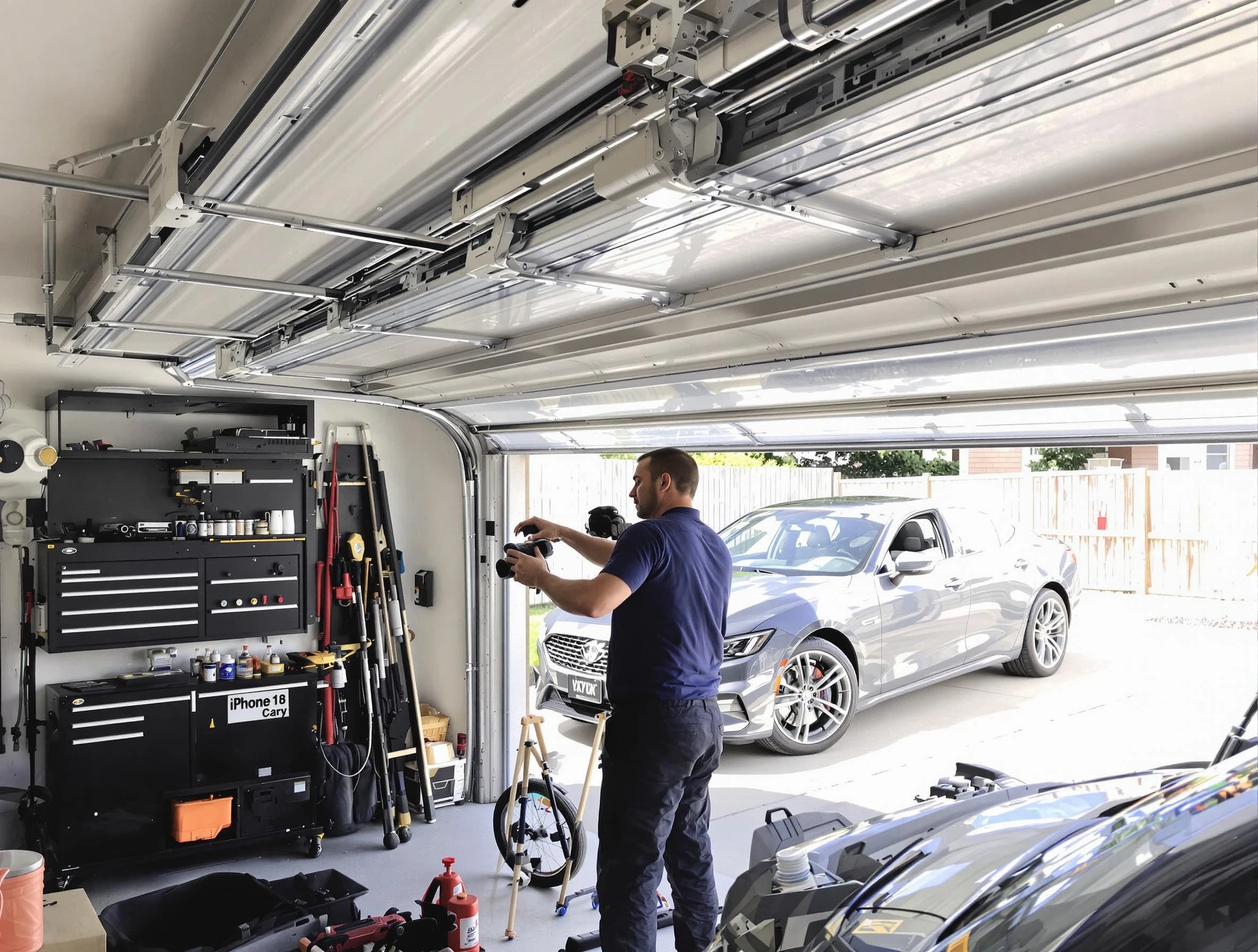 Mount Juliet Garage Door Repair technician fixing noisy garage door in Mount Juliet