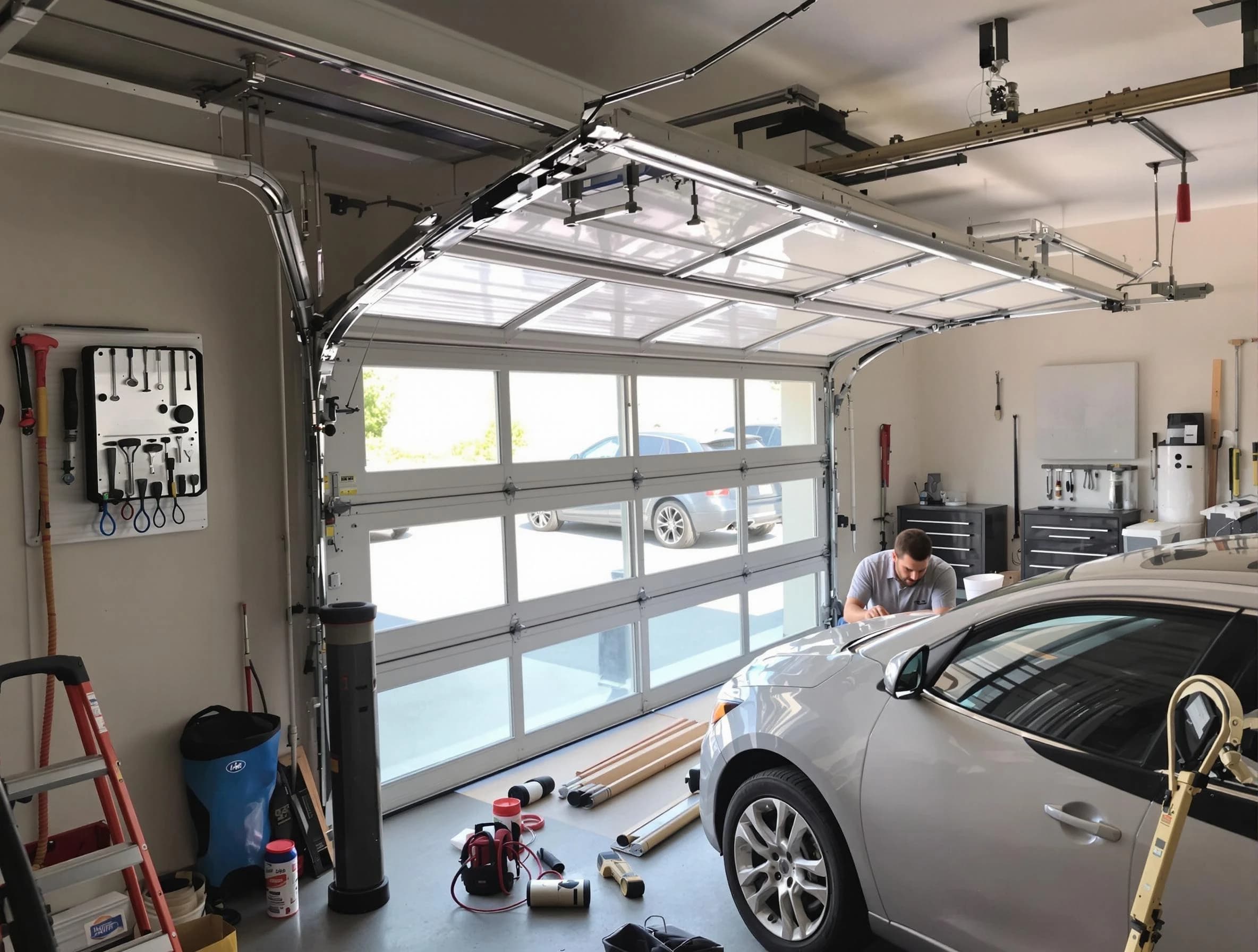 Garage door noise reduction service by Mount Juliet Garage Door Repair in Mount Juliet