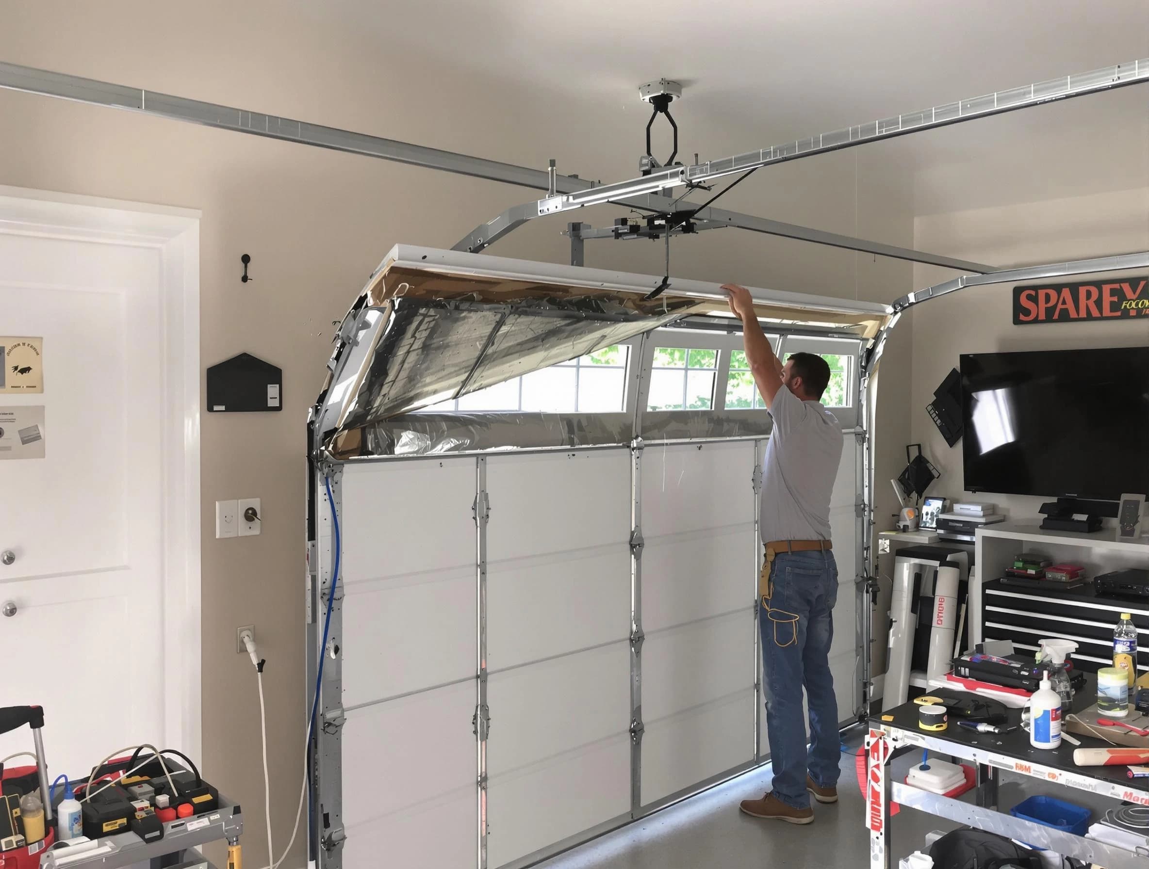 Garage door section replacement by Mount Juliet Garage Door Repair in Mount Juliet
