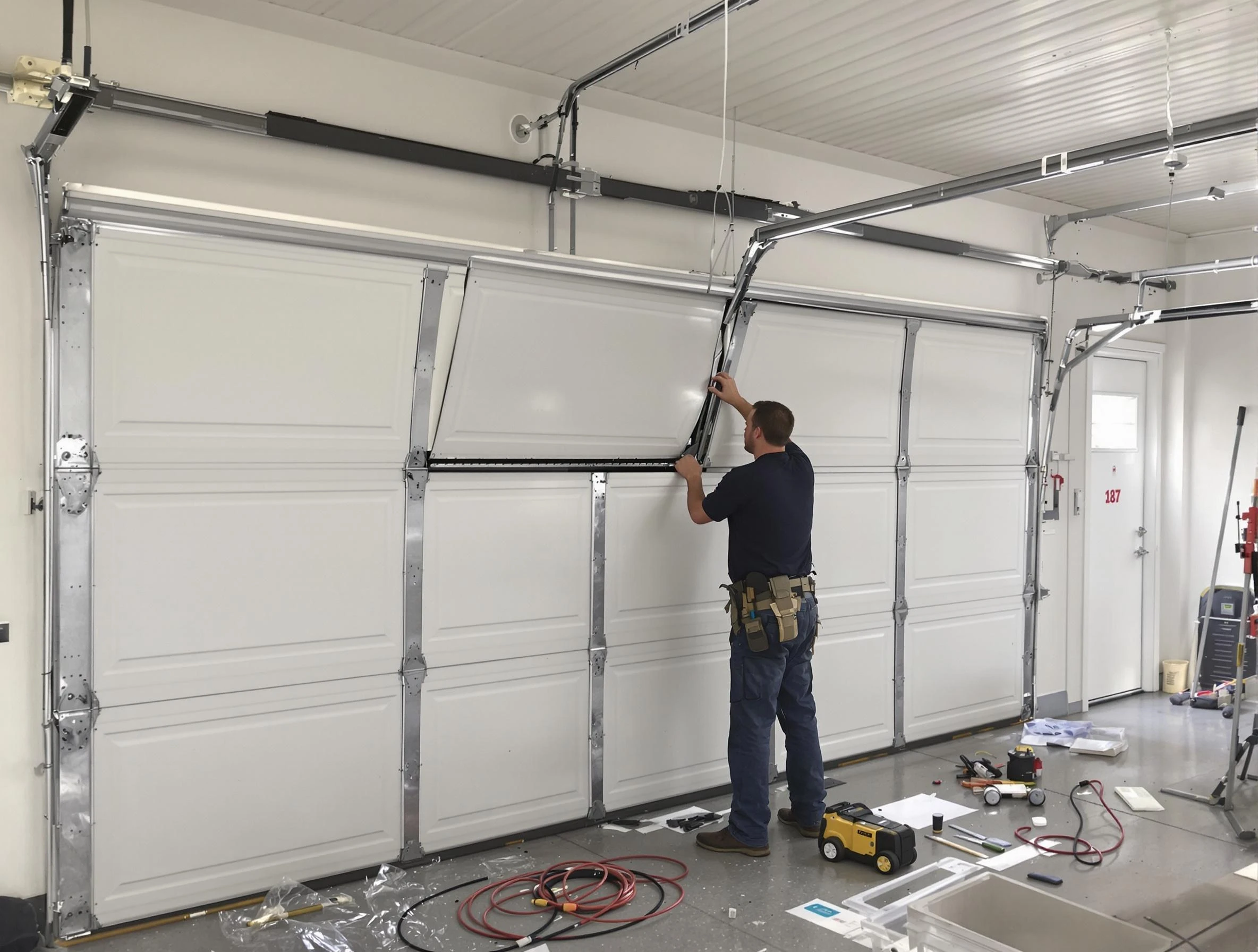 Garage Door Section Replacement in Mount Juliet